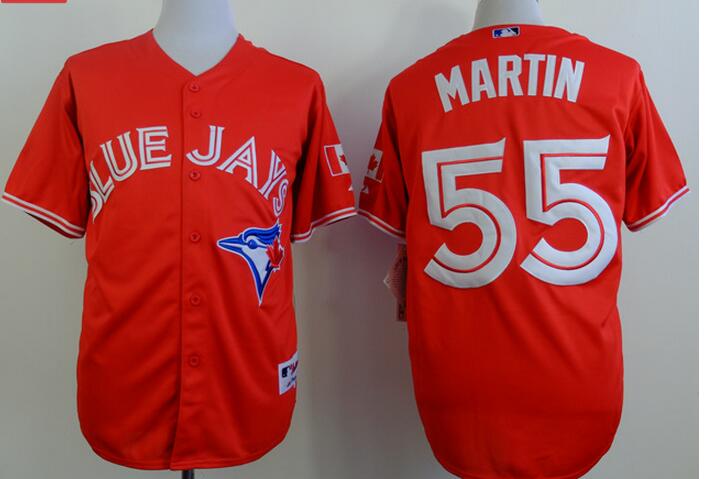 2017 MLB Toronto Blue Jays #55  Martin Red Game Jerseys->boston red sox->MLB Jersey